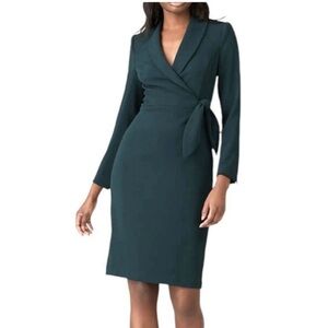 Badgley Mischka Faux Wrap Tuxedo Professional Business Dress